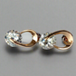14K Gold Plated Hugging Swirl Stud Earrings with OB Simulated Diamonds – Bridal, Anniversary & Special Occasion