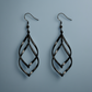 Sterling Silver Interlocking Diamond Spirals Earrings for Woman