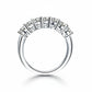 Arienne .38CT Petite Cathedral Pavé Band Ring in 14K White Gold for Women