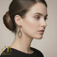 Sterling Silver Interlocking Diamond Spirals Earrings for Woman