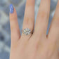 Victoria 4CT Round Cut OB Simulated Diamond Solitaire Sterling Silver Platinum Plated Ring for Woman Special Occasion Engagement