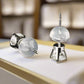 Genuine 0.22CTW Diamond Stud Earrings 14K White Gold by OB