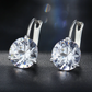Martini Set 6.8 Carat Zirconia Solitaire 18K Gold Plated Earrings for Women lightweight, suitable for everyday wear