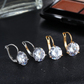Martini Set 6.8 Carat Zirconia Solitaire 18K Gold Plated Earrings for Women lightweight, suitable for everyday wear