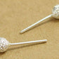 Tiny Textured Sterling Silver Stud Earrings