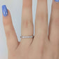Arienne .38CT Petite Cathedral Pavé Band 14K White Gold Over Sterling Silver OB Simulated Diamond Ring for Women Bridal Engagement Wedding Anniversary Gift