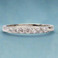 Arienne .38CT Petite Cathedral Pavé Band 14K White Gold Over Sterling Silver OB Simulated Diamond Ring for Women Bridal Engagement Wedding Anniversary Gift