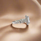 Aurelia 3CT Emerald Cut Halo OB Simulated Diamond Ring or Woman Bridal Engagement Wedding Anniversary Gift
