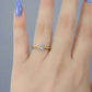 Bella D'ora 1CT Round Cut Simulated Diamond Ring in 18K Gold-Plated Sterling Silver