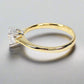 Bella D'ora 1CT Round Cut Simulated Diamond Ring in 18K Gold-Plated Sterling Silver