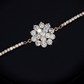 Belle Fleur Austrian Crystal Flower Cup Chain Bracelet for Women