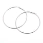 14K White Gold Plated All Drama Oversize Hoop Earrings in Four Sizes for Women