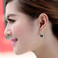Exotic Black Freshwater Pearl CZ Drop Earrings