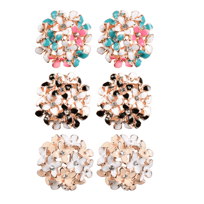 Bouquet of Beauty Enamel Flower Earrings