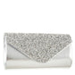 Encrusted rhinestone pave evening clutch bag
