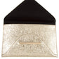 Faux wrinkled leather clutch bag