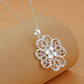 Celtic Hearts Silver Necklace and Earrings Set For Woman
