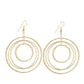 Dangling Circles Earrings in Gold or Silver for Women