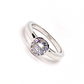 Coco 1.25CT Round Bezel Set OB Simulated Diamond Solitaire Sterling Silver Ring for Women Bridal Engagement Wedding Anniversary Gift