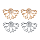 Lotus Flower Crystal Stud Earrings & Jacket