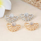 Lotus Flower Crystal Stud Earrings & Jacket