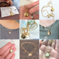Gold Round Sparkly Medallion CZ Diamonds Excellant Quality Initial Letter Pendant Necklace for Women Special Occasions Birthday Holiday Valentine's Day
