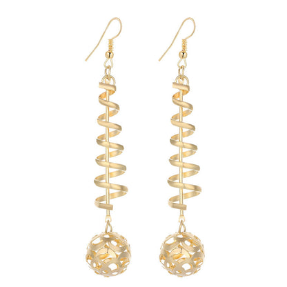 Swirly Dangling Spheres Earrings for Women