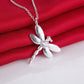 Lucky Dragonfly Pendant Silver Necklace