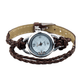 Floating Sparkles Leather Braided Wrap Watch For Woman