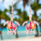 Artsy Sea Turtle Enamel Earrings for Woman