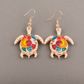 Artsy Sea Turtle Enamel Earrings for Woman