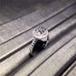 Hint Of Pink CZ Halo Ring