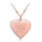 I Love You Rose Gold Heart Locket Necklace For Woman