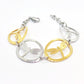 Dragonfly Medallion Two Tone Stainless Steel Bracelet