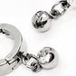 Dangling CZ Bead Stainless Steel Huggie Hoop Earrings