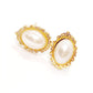 Pearlescence Oval Framed Stud Earrings