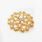Cluster Of Butterflies Crystal Pearl Brooch Pin