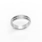 Silver Sandblasted lines Stainless Steel Band