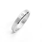 Brushed Satin Finish Stainless Steel CZ Ring