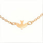 Tiny Minimalist Yellow Gold Dove Necklace for Women
