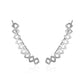 Tiny Silver Geometric Cut Ear climbers