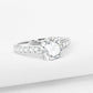 Daphne 2CT Solitaire Surprise Detail Cathedral OB Simulated Diamond Ring for Woman Bridal Engagement Wedding Anniversary Gift