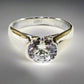 Veronique 2CT Round Semi-Bezel Set OB Simulated Diamond Solitaire Ring