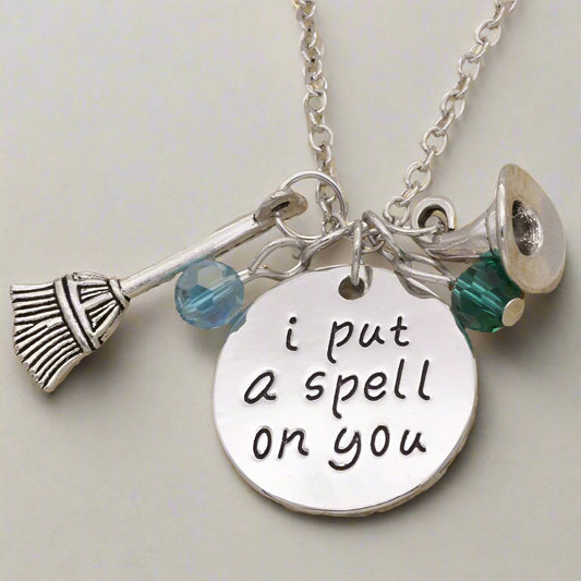I Put A Spell On You - Stamped Sentiment Necklace