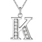 Little Letters CZ Accented Initials Necklace for Women