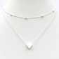 Beaded Heart Double Layer Choker Necklace for Woman