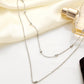 Beaded Heart Double Layer Choker Necklace for Woman
