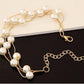 Layered Pearl Bead Station Necklace, Bracelet and Earrings Set