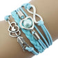 Forever Love Handmade Braided Leather Friendship Bracelet For Woman or A Girl- Six Colors To Choose