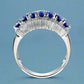 Charlaine En Bleu 3.5CTW Oval and Pavé Band OB Simulated Diamond Ring for Women Bridal Engagement Wedding Anniversary Gift